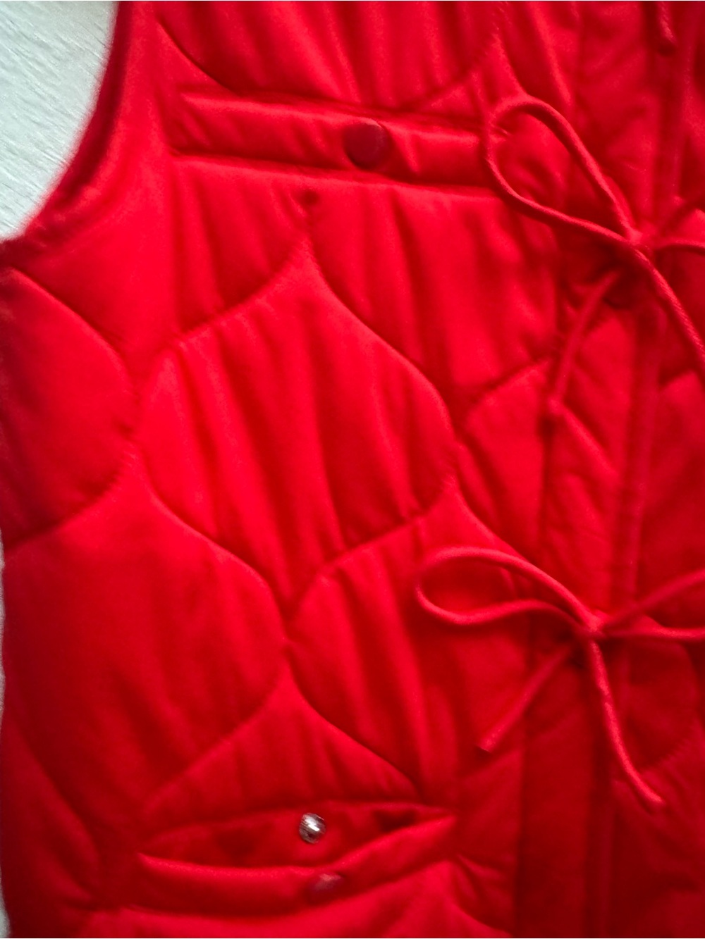 Avec Les Filles Red Quilted Tie-Front Vest - Picture 7 of 11